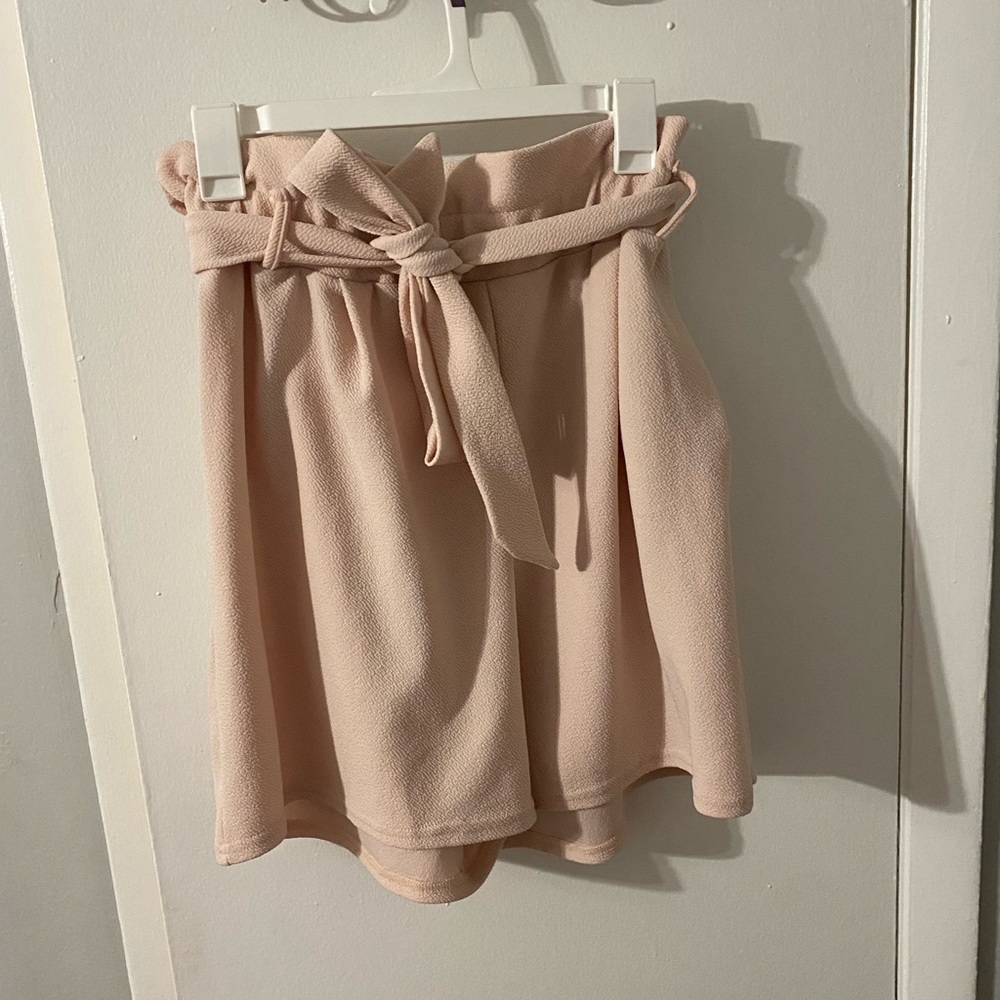 Plus Size Light Pink Bag Shorts